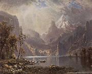 Albert Bierstadt In the Sierras painting